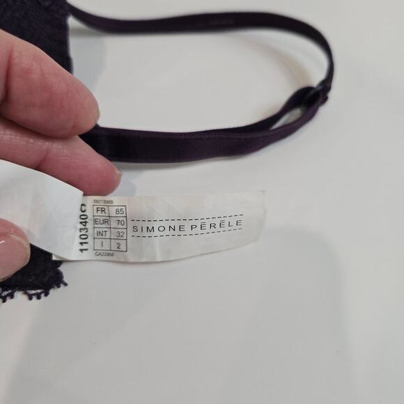 Simone Perele Purple Lace Eden Push-up Bra Size 32C Made in France - Picture 9 of 11